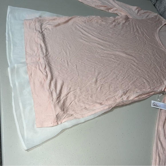 🆕 Chelsea28 Long Sleeve Blouse Pink Peach / Rose - Picture 4 of 8